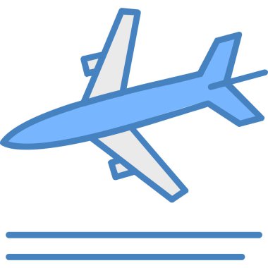 düzlem ikonu vektör illüstrasyonu