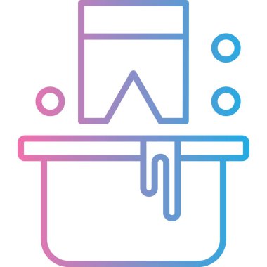 Fırça simgesi vektör illüstrasyonu