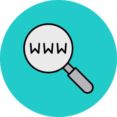 Web arama simgesi vektör illüstrasyonu