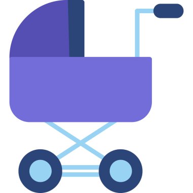 Bebek arabası. Basit resimleme