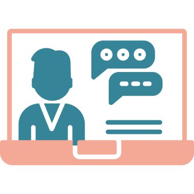 Çağrı Merkezi operatörü simge vektör çizim tasarım