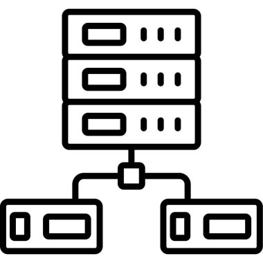 ağ paylaşım simgesi, vektör illüstrasyonu