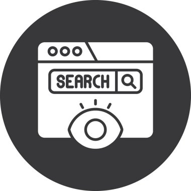 Arama simgesi vektör illüstrasyonu