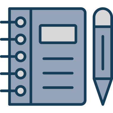 Not defteri. Web simgesi basit tasarım