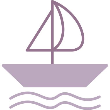 Yelkenli. Basit illüstrasyon