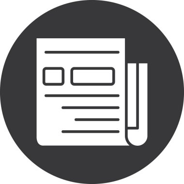 Belge modern simgesinin vektör illüstrasyonu