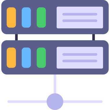 Sunucu. Web simgesi basit illüstrasyon
