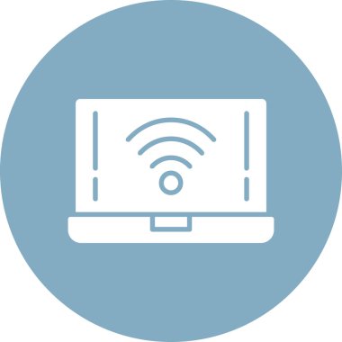 Kablosuz. Web simgesi basit illüstrasyon