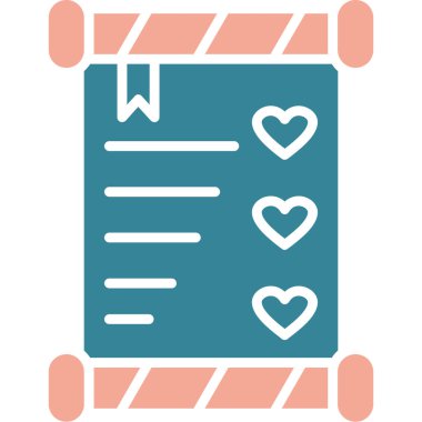 Bir kalp simgesinin vektör illüstrasyonu