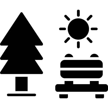 ağaç simge seti. vektör çizim