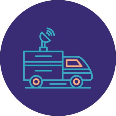 Bir kamyon simgesinin vektör çizimi