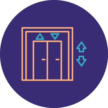 Kapı. Web simgesi basit illüstrasyon