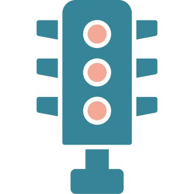 araba ışığı simgesi, vektör illüstrasyonu