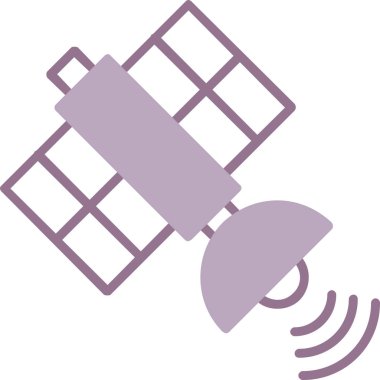 Uydu. Web simgesi basit illüstrasyon