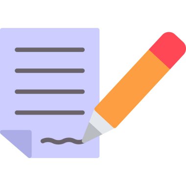 Kalem. Web simgesi basit illüstrasyon