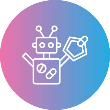 Bir robot simgesinin vektör illüstrasyonu