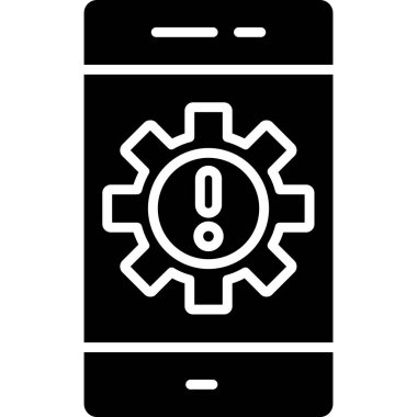 Akıllı telefon ayarı simge vektör illüstrasyonuName