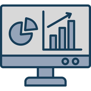 Monitör. Web simgesi basit illüstrasyon