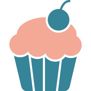 Doldurulmuş ana hatlarıyla tatlı ikonu