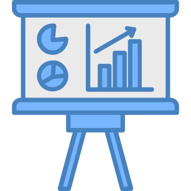 analitik iş grafiği simgesi - taslak biçimi