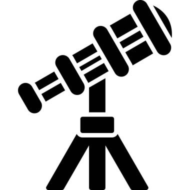 Teleskop. Web simgesi basit illüstrasyon