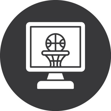 Basketbol potası ikonu. Web tasarımı için basketbol sepeti vektör simgesinin basit illüstrasyonu