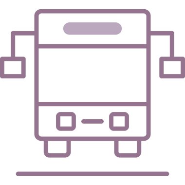 Otobüs. Web simgesi basit illüstrasyon