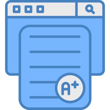 web sayfası vektör satırı simgesi