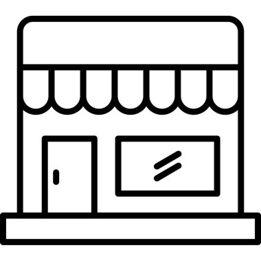 Çevrimiçi mağaza simgesi. çevrimiçi alışveriş mağazası vektör illüstrasyonu