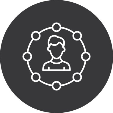 İnsan simgesinin vektör illüstrasyonu