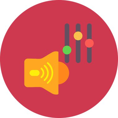 Konuşmacı. Web simgesi basit illüstrasyon