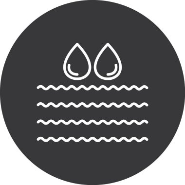 Su. Web simgesi basit illüstrasyon