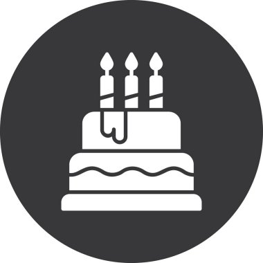 Kek. Web simgesi basit illüstrasyon