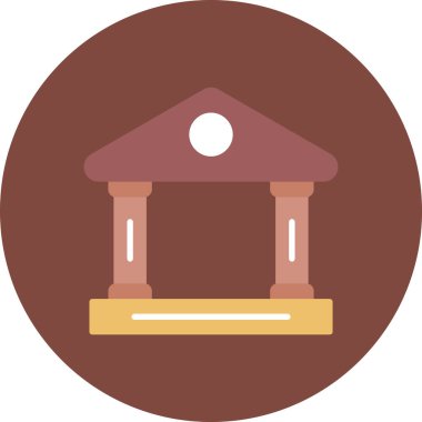 Banka. Web simgesi basit illüstrasyon