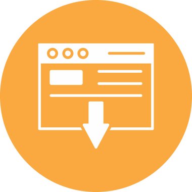 Web arayüzü simgesi, vektör illüstrasyonu