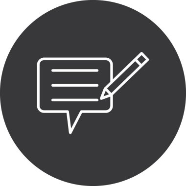 Konuşma baloncuğunun vektör illüstrasyon simgesi