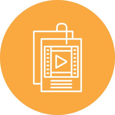 Basit vektör simgesi, çokluortam illüstrasyonu