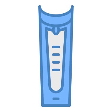 Beyaz arkaplanda web ve mobil tasarım için saç kurutma makinesi renk düz vektör simgesi