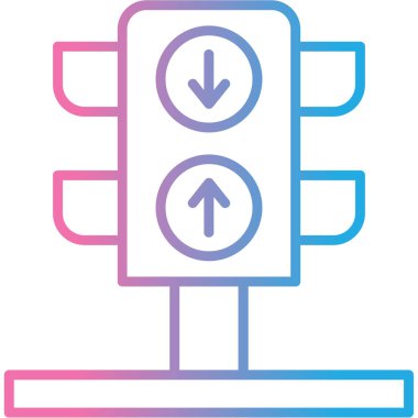 Trafik ışığı simgesi, vektör illüstrasyonu