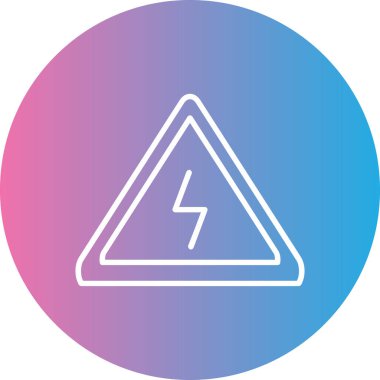 Beyaz arkaplanda üçgen işareti simgesi