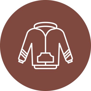 kış ceket vektör simgesi