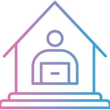 Ev. Web simgesi basit illüstrasyon