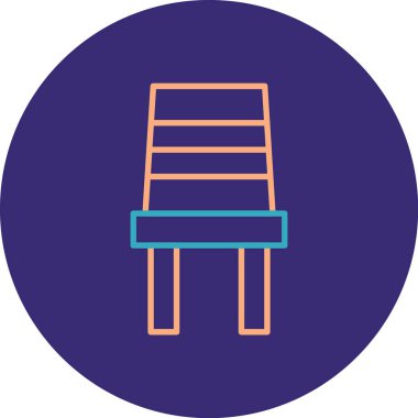 Sandalye. Web simgesi basit illüstrasyon