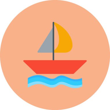 tekne ikonu vektör illüstrasyonu