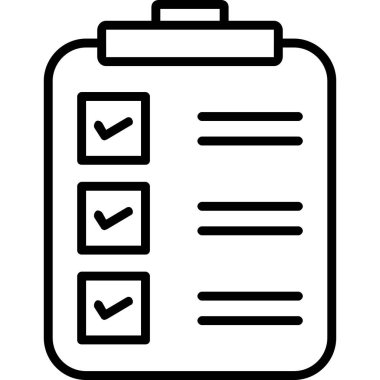 Kontrol listesi. Web simgesi basit tasarım