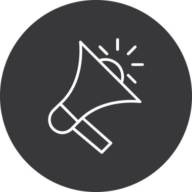 megafon simgesinin vektör illüstrasyonu