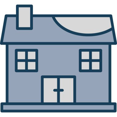 Beyaz arkaplan vektör illüstrasyonunda izole edilmiş ev simgesi