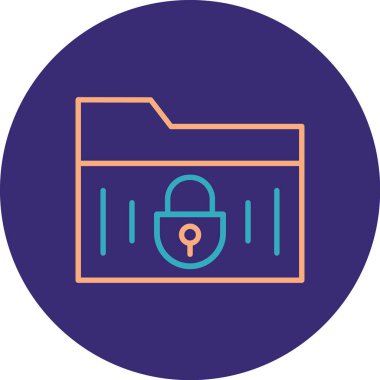 Kilit simgesinin vektör illüstrasyonu