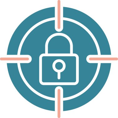 güvenlik simgesi vektör illüstrasyonu