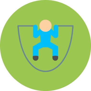 Salıncaklı adam, vektör simgesi tasarımı illüstrasyonu